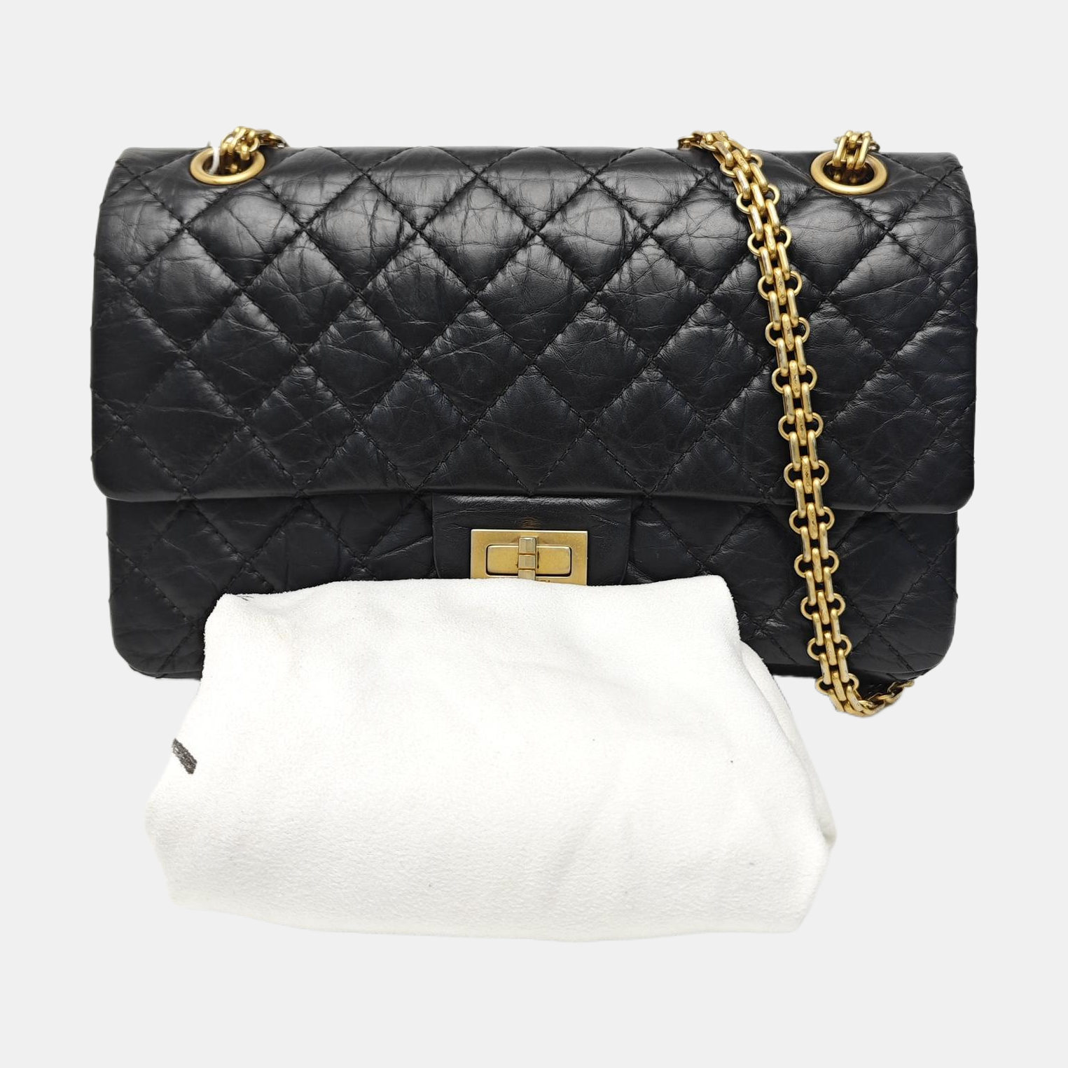2.55 225 (small) Quilted Calfskin Black