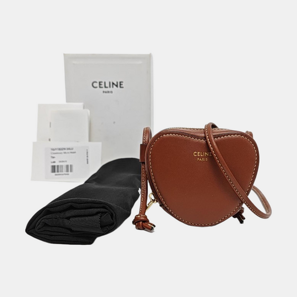 Calfskin Shoulder Bag Brown
