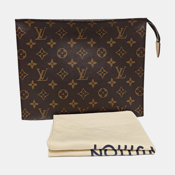TOILET POCKET 26 Monogram Coated Canvas Brown