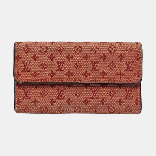 PORTE MONNAIE Monogram Canvas Red Wallet
