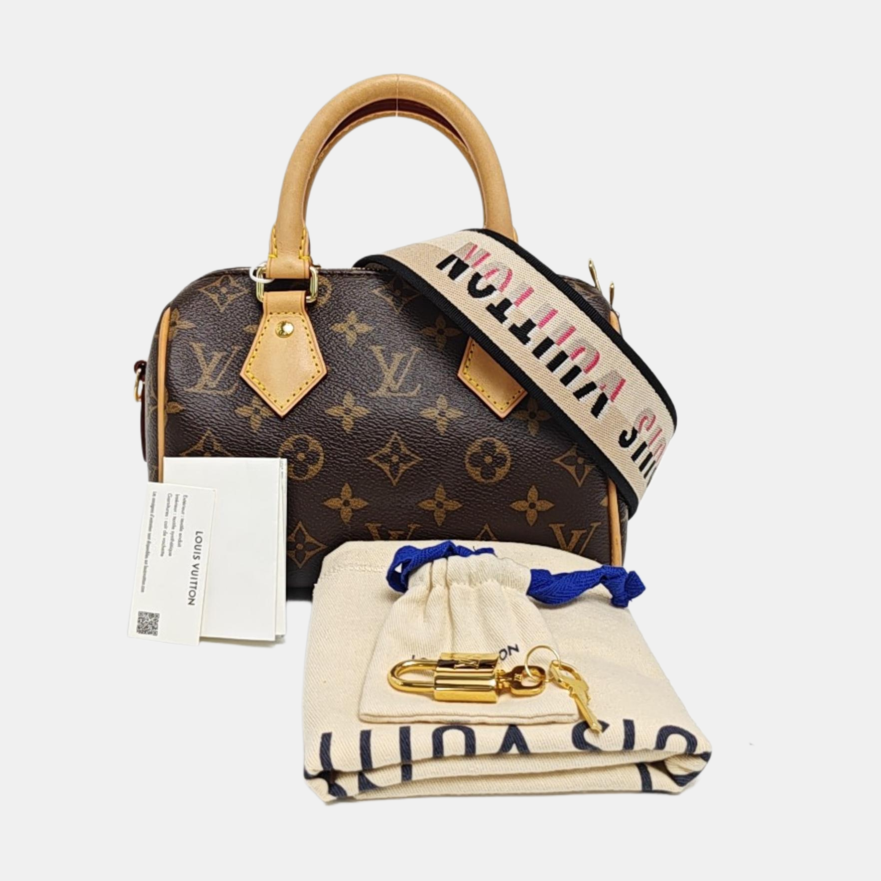 SPEEDY 20 Monogram Coated Canvas Brown
