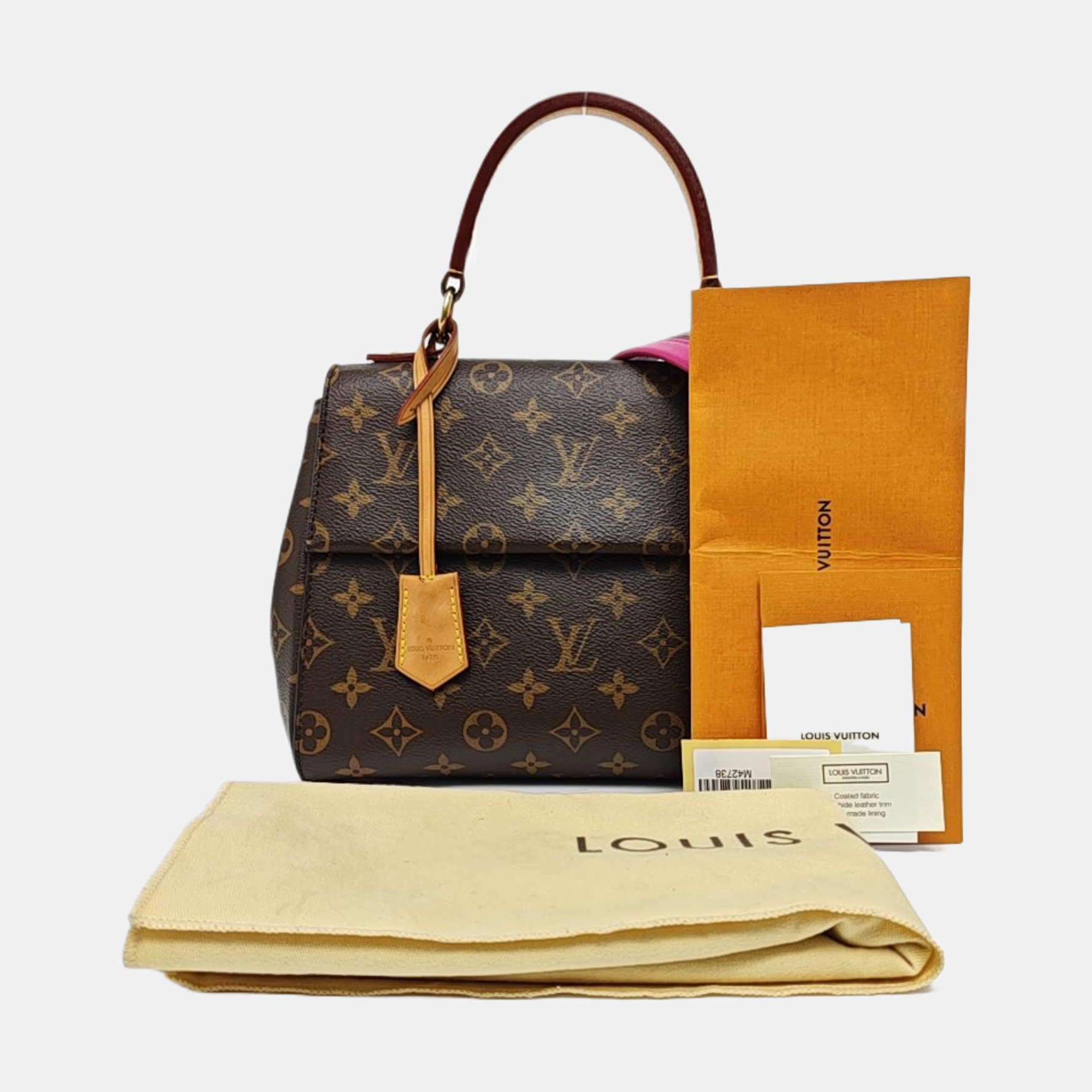 CLUNY PM Monogram Coated Canvas Brown