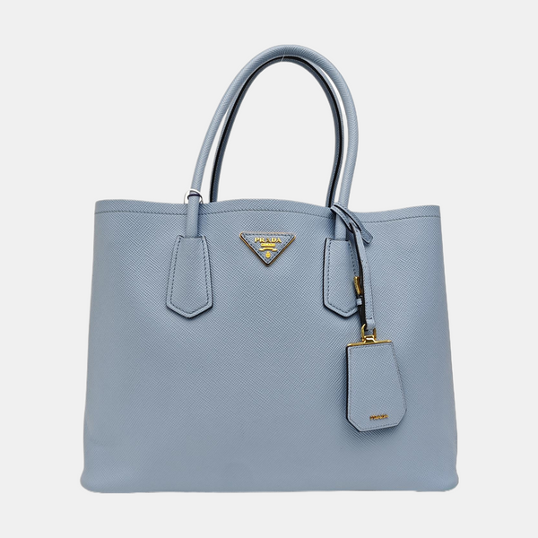 Double Large Calfskin Blue