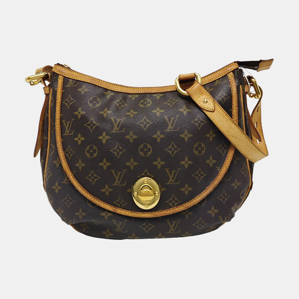 TULUM Monogram Coated Canvas Brown