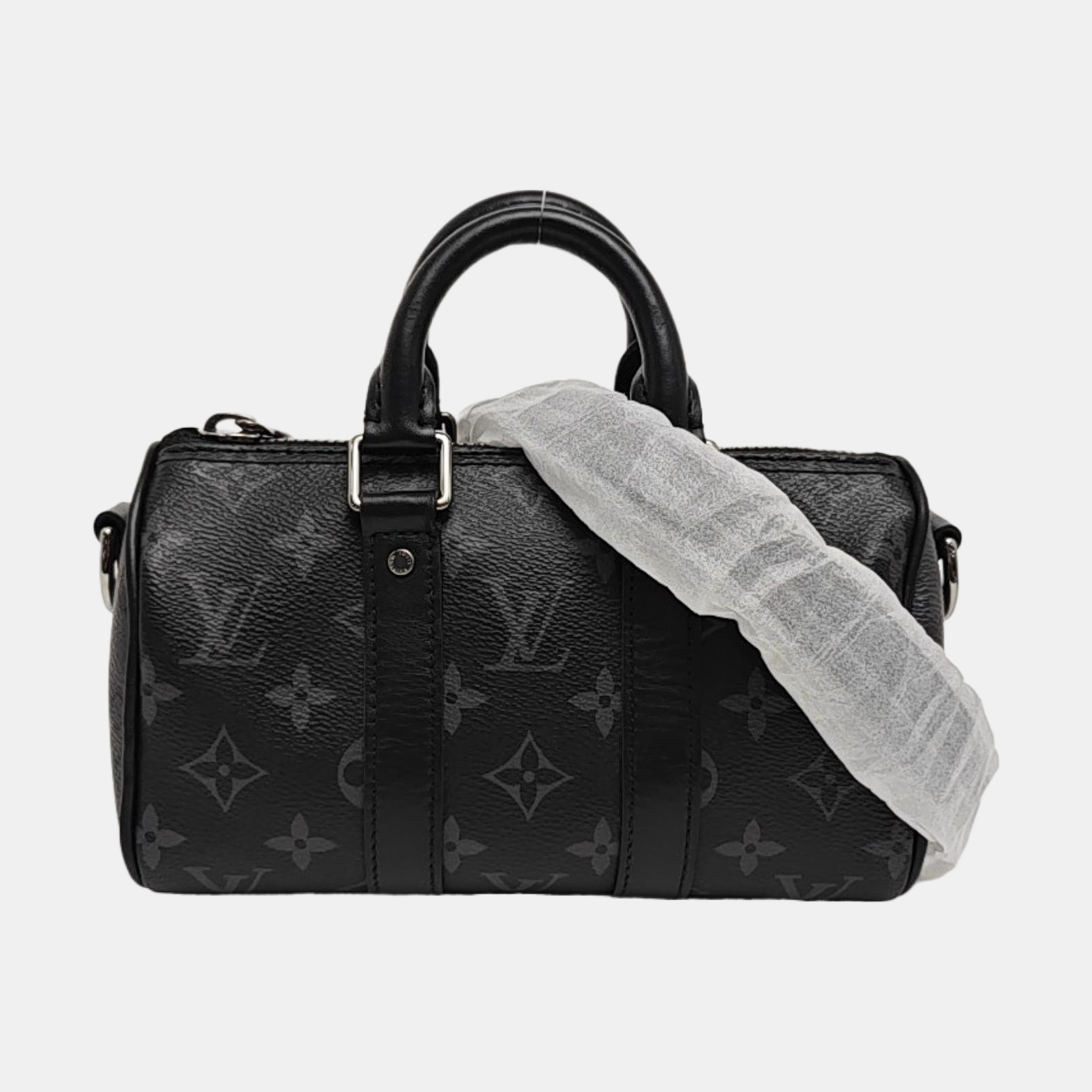 KEEPALL Mini Monogram Coated Canvas Black