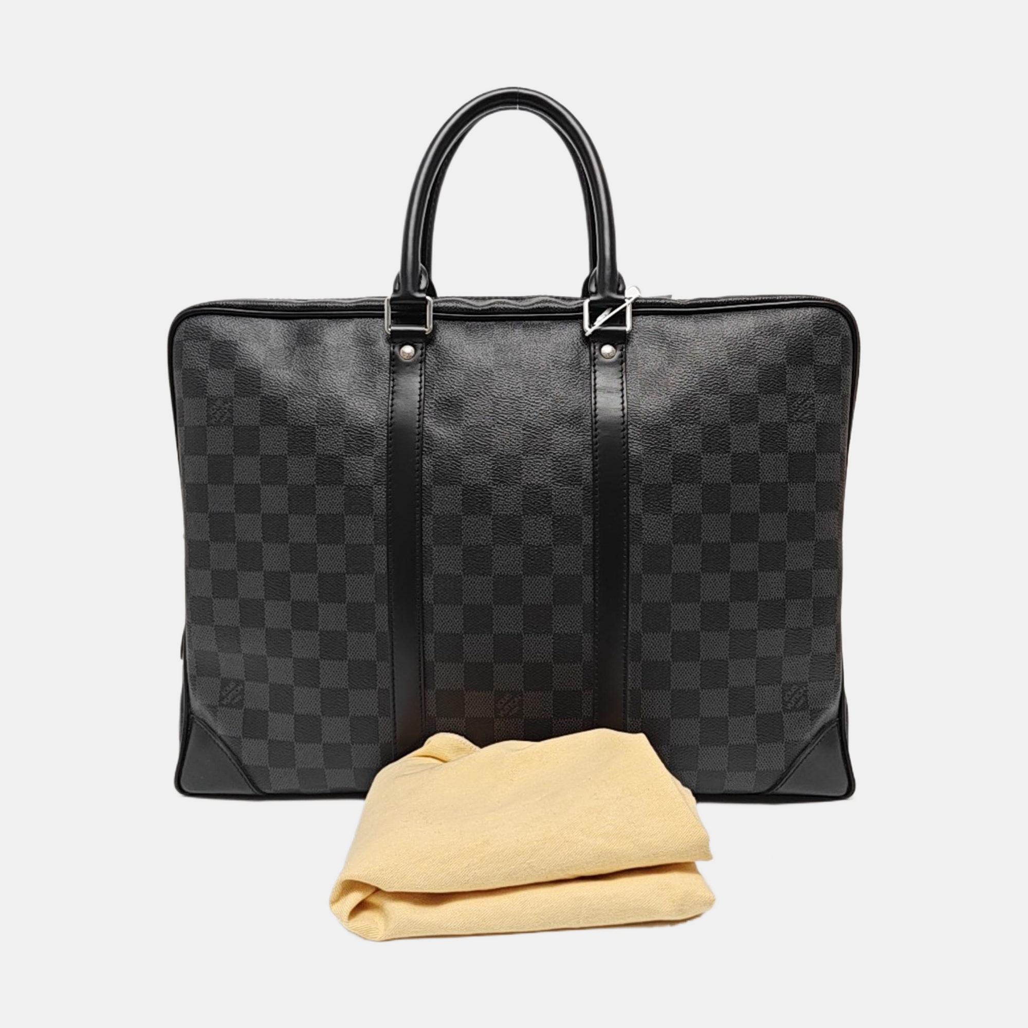 PORTE-DOCUMENTS Damier Graphite Coated Canvas Black