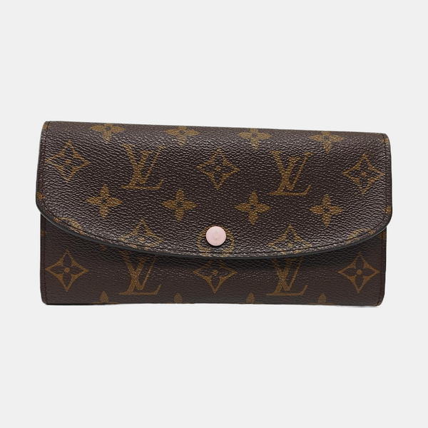 EMILIE Monogram Coated Canvas Brown Wallet