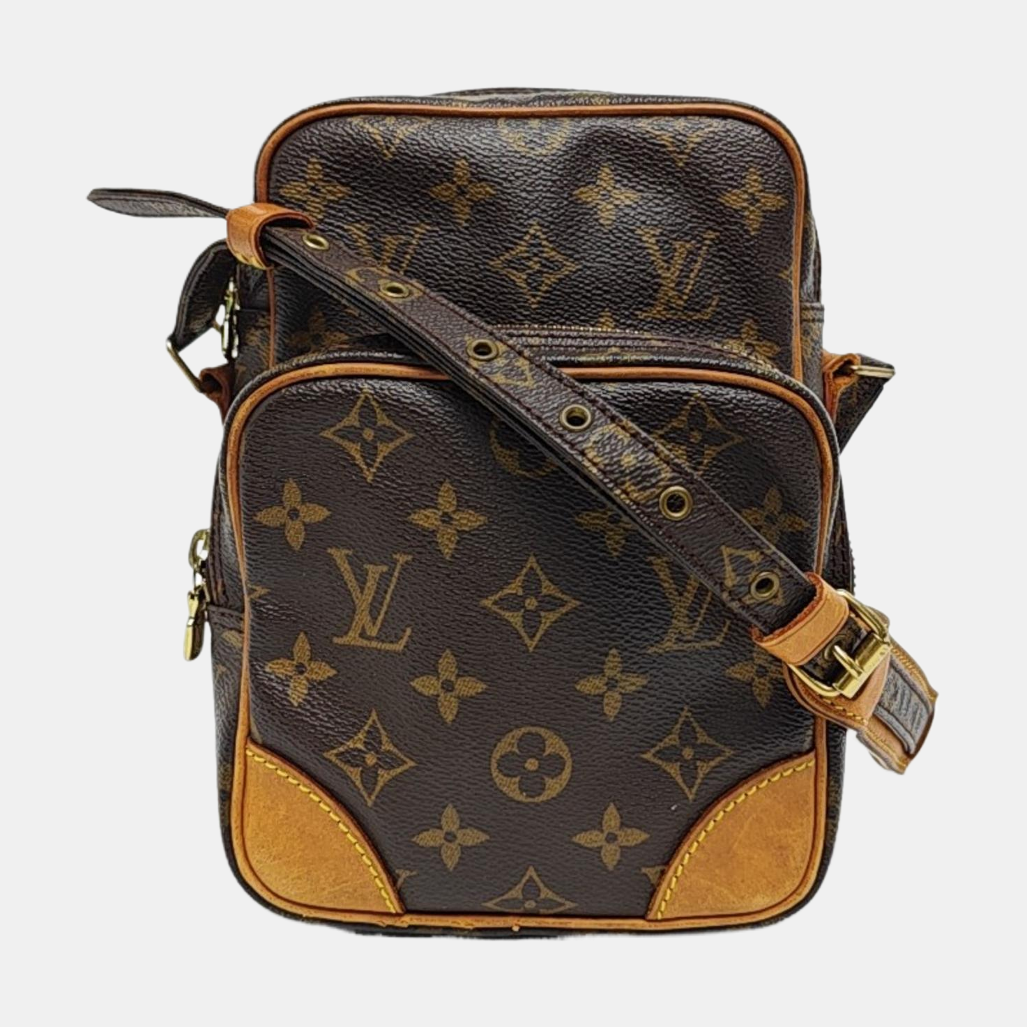 AMAZON Monogram Coated Canvas Brown