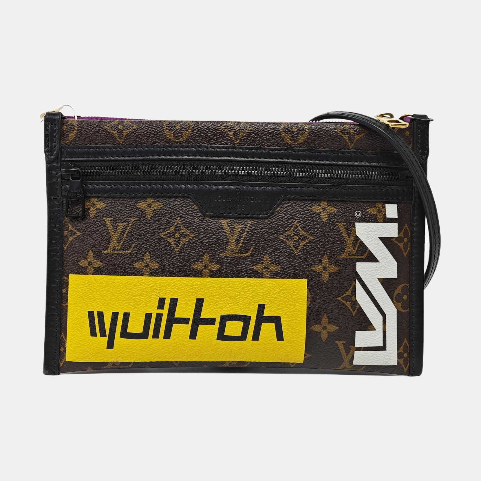 FLAT Monogram Coated Canvas Brown