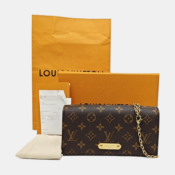 Lily Monogram Coated Canvas Brown