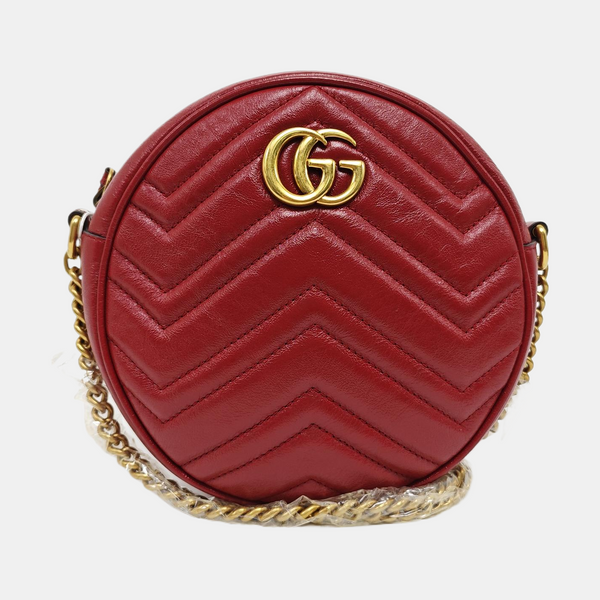 GG Marmont Mini Quilted Calfskin Red