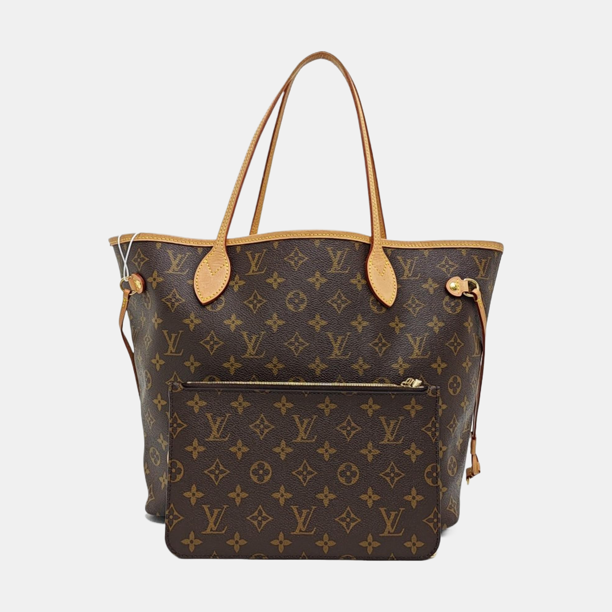 NEVERFULL MM Monogram Coated Canvas Brown