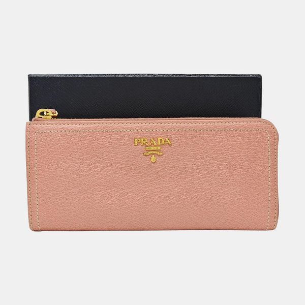 Zippy Wallet Calfskin Pink Wallet