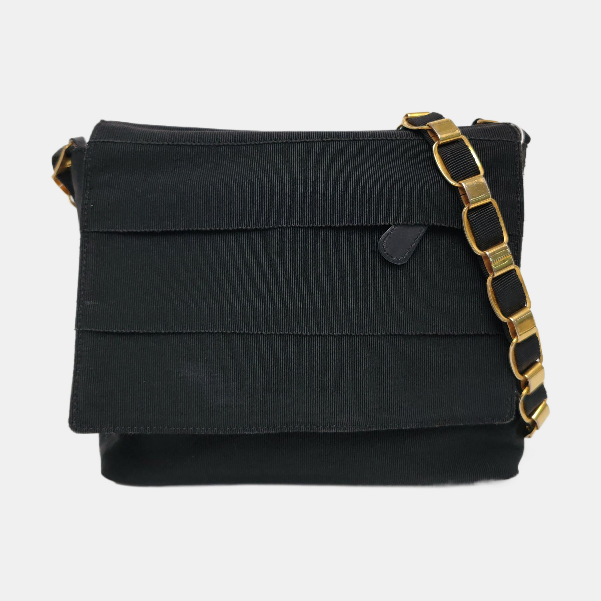 Fabric Shoulder Bag Black
