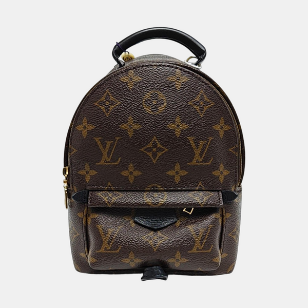 PALM SPRINGS Mini Monogram Coated Canvas Brown