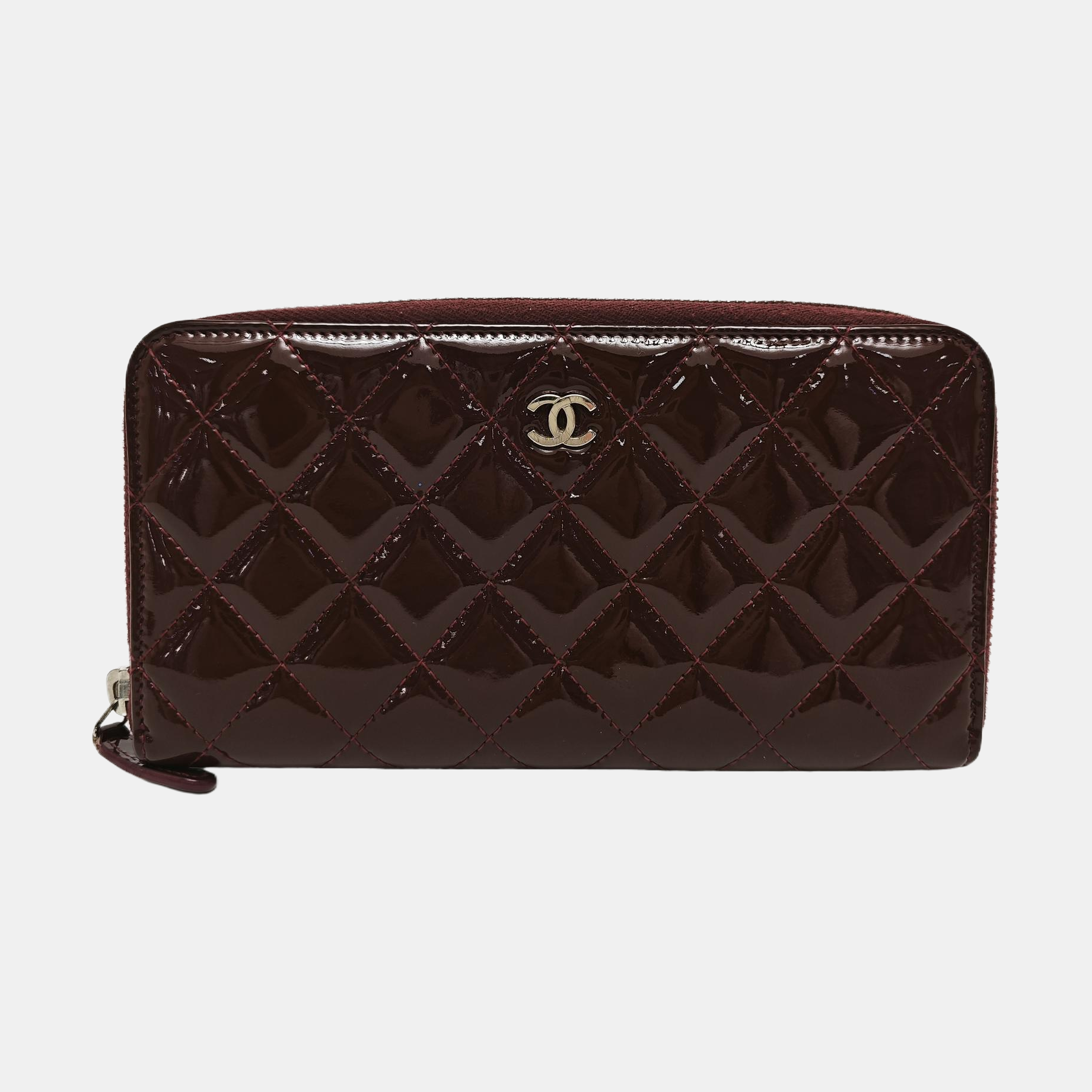 Quilted Calfskin Wallet Red