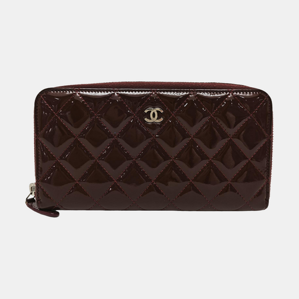 Quilted Calfskin Wallet Red