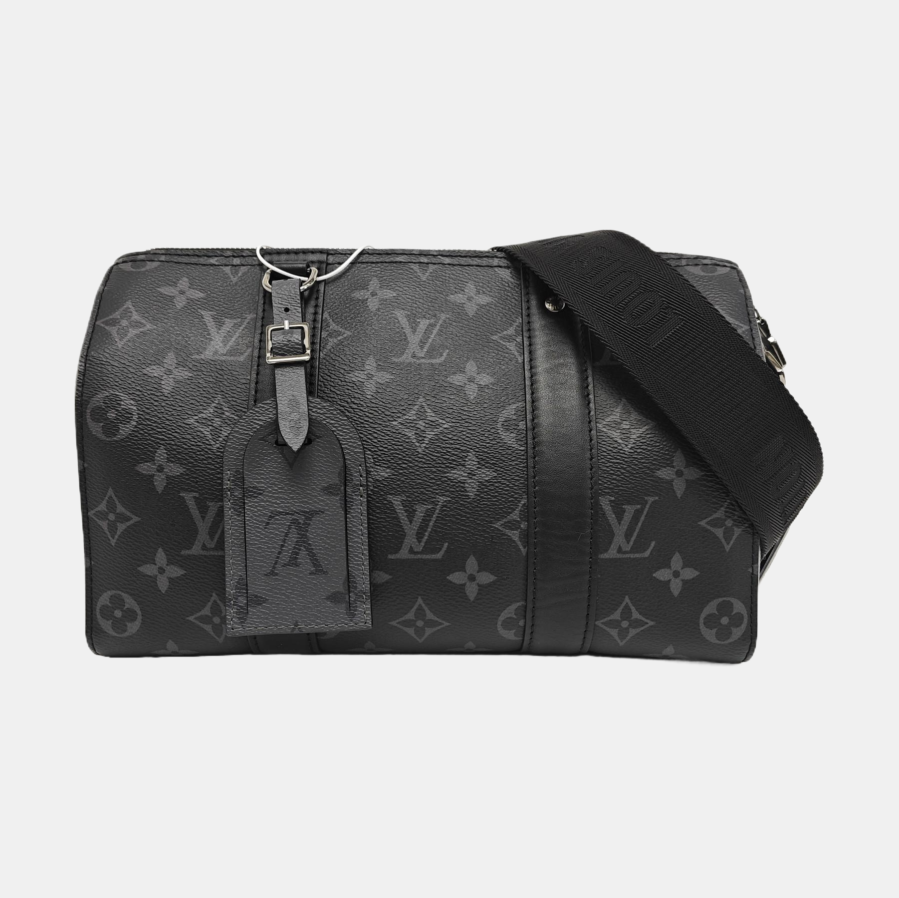 KEEPALL 25 Monogram Coated Canvas Black