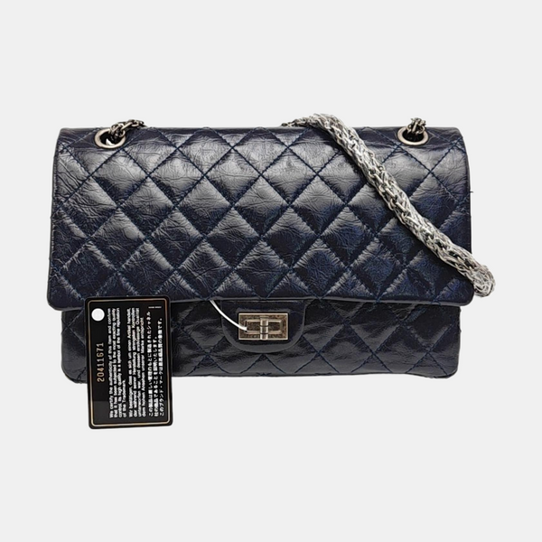 2.55 227 (jumbo) Quilted Vintage Calf Blue