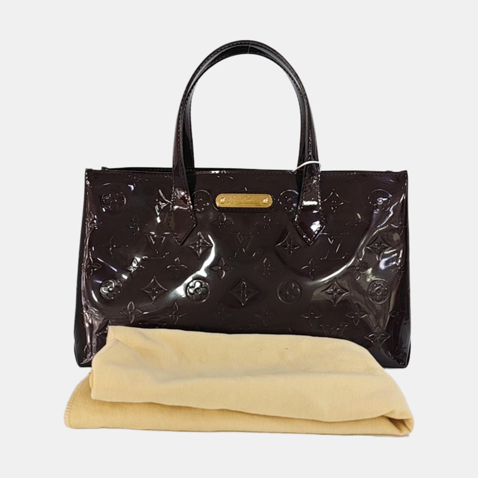 WILSHIRE MM Monogram Patent Leather Red