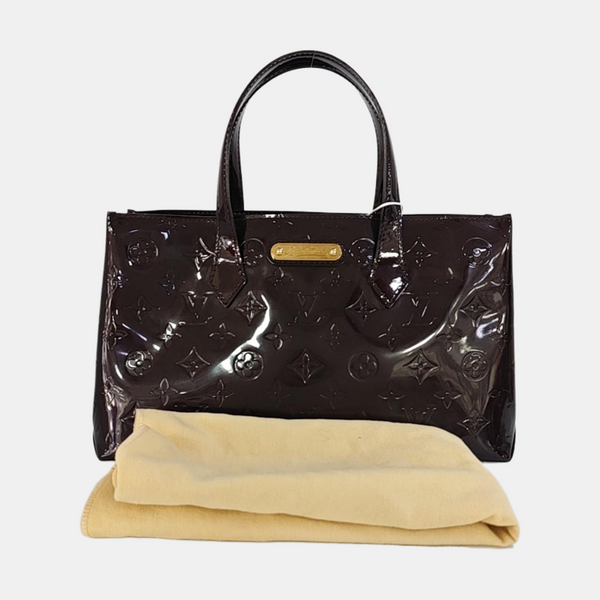 WILSHIRE MM Monogram Patent Leather Red