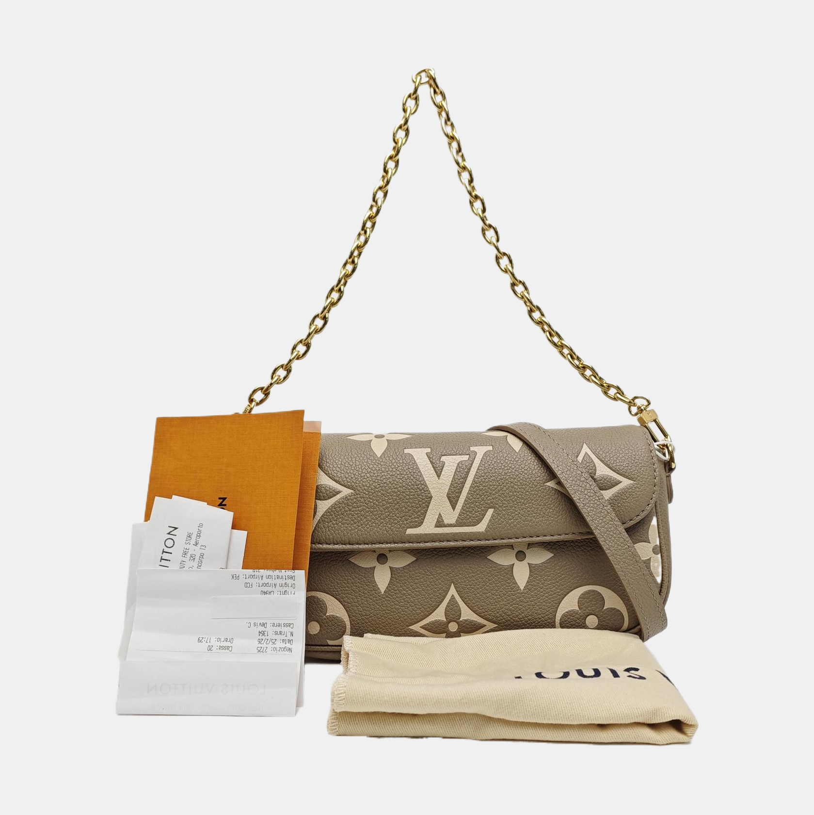 IVY Monogram Calfskin Gray