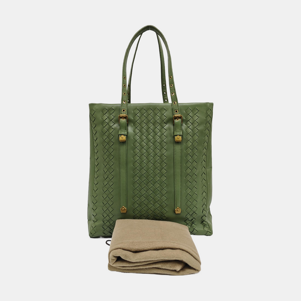 Lambskin Tote Bag Green