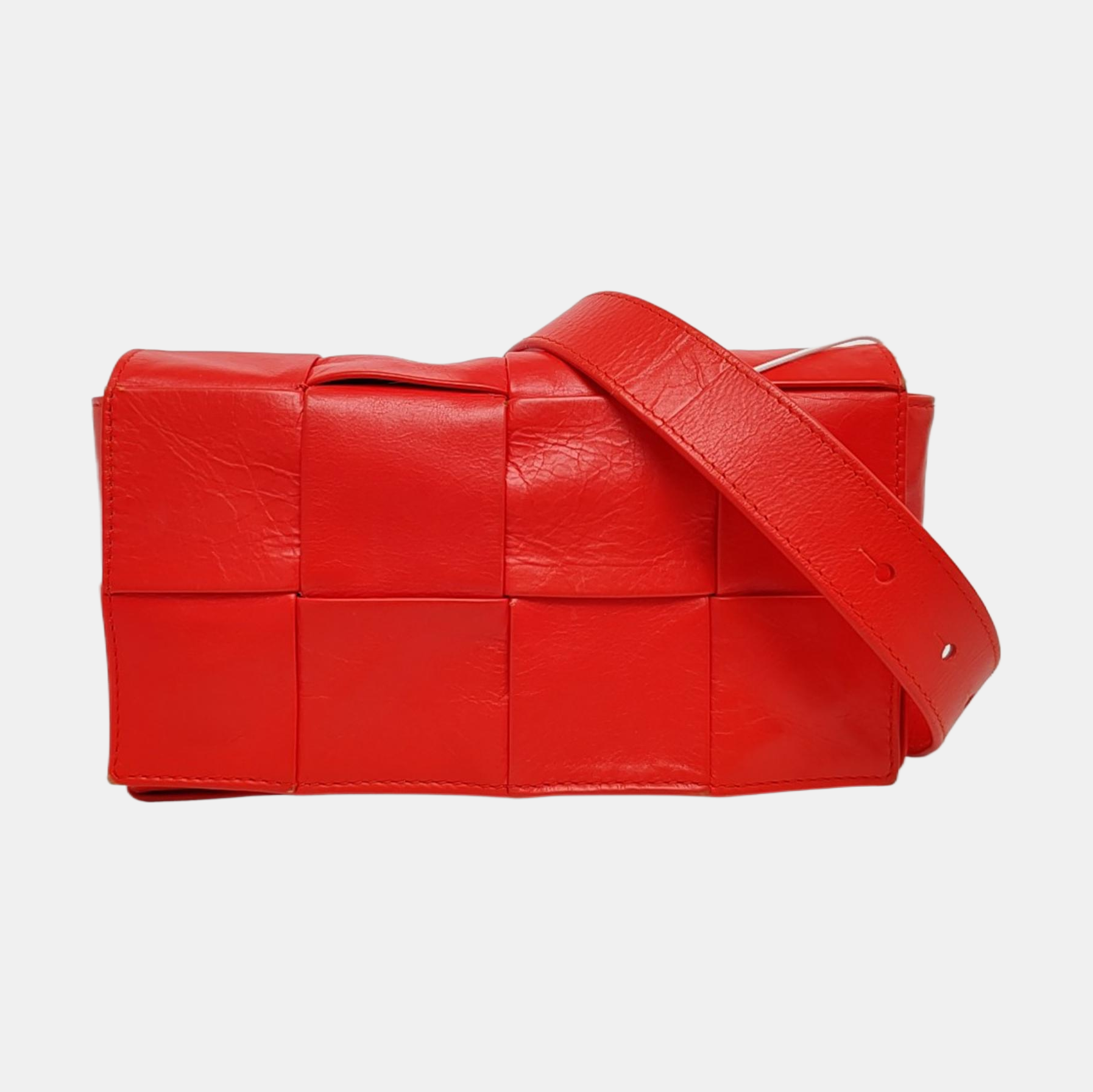 Bottega Veneta Cassette Piel de becerro Roja