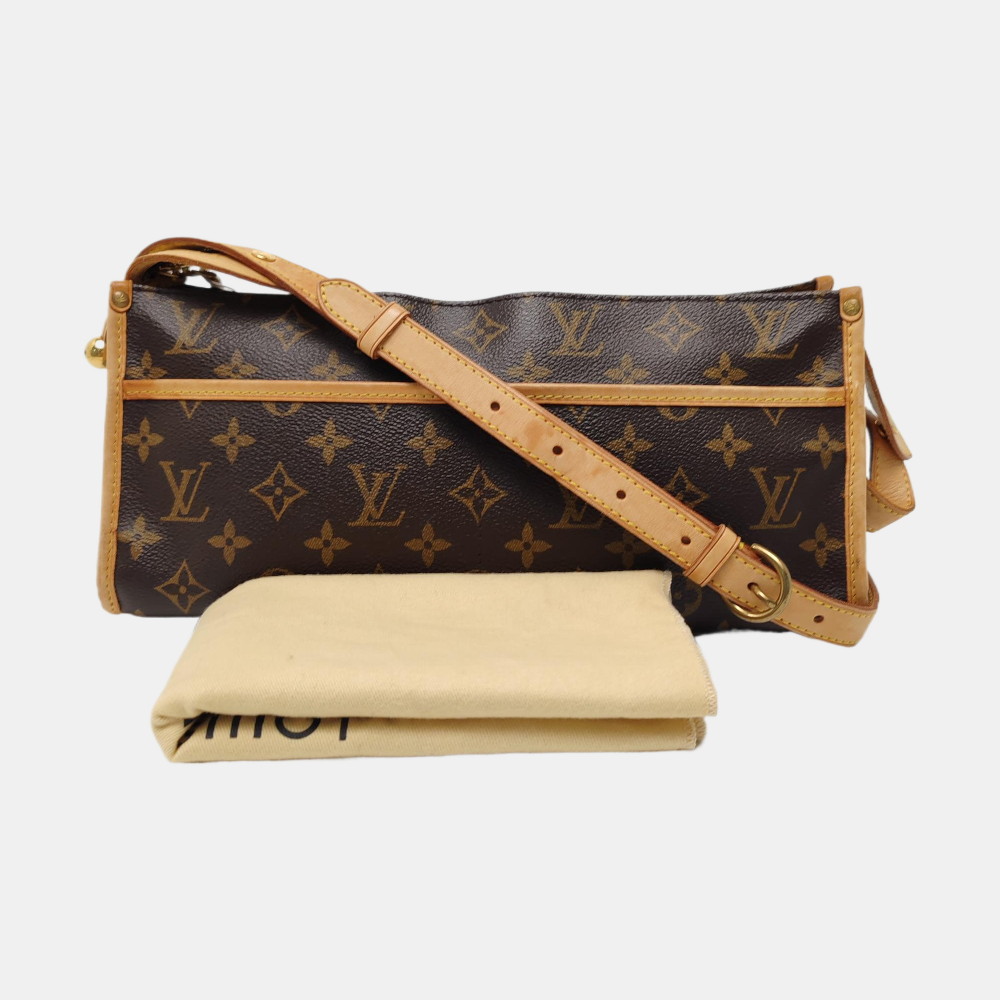 POPINCOURT Monogram Coated Canvas Brown