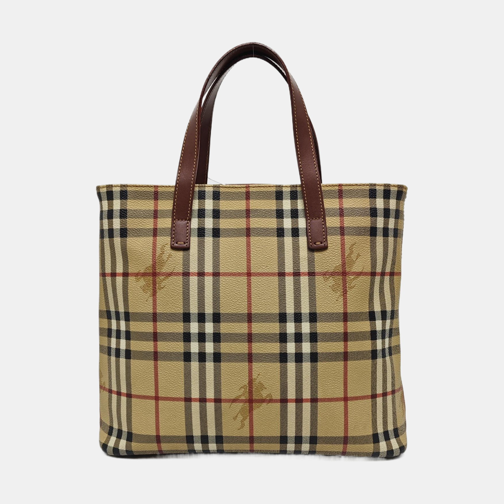 Coated Canvas Tote Bag Beige