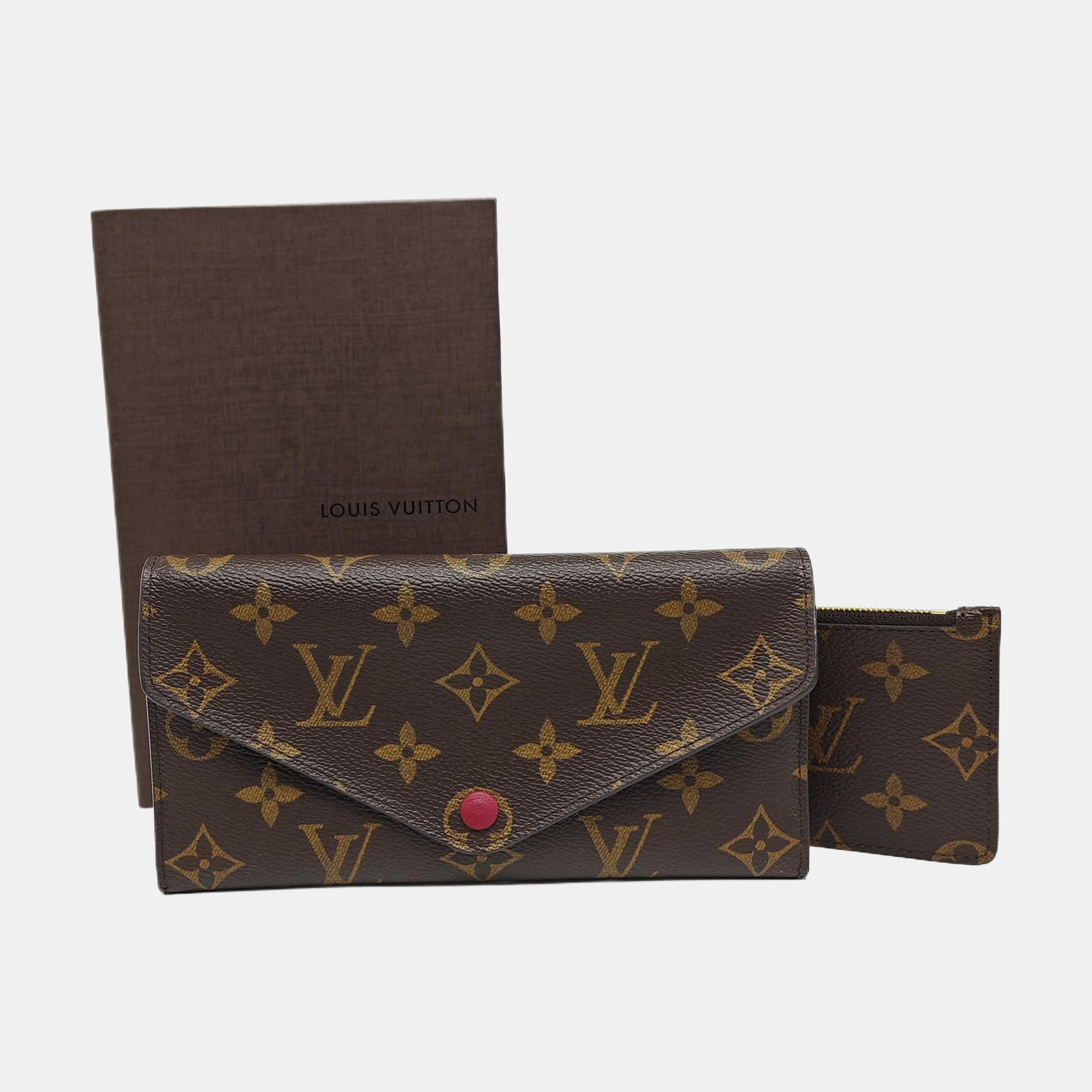 JOSÉPHINE Monogram Coated Canvas Brown Wallet