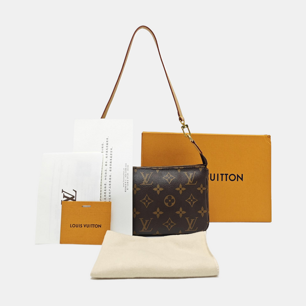 ACCESSOIRES GM Monogram Coated Canvas Brown