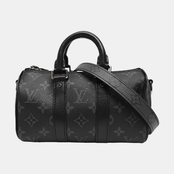 KEEPALL Mini Monogram Coated Canvas Black