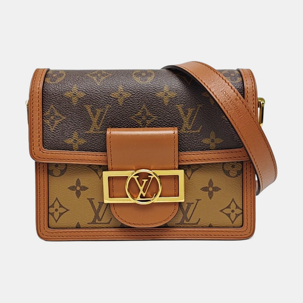 DAUPHINE Mini Monogram Coated Canvas Brown