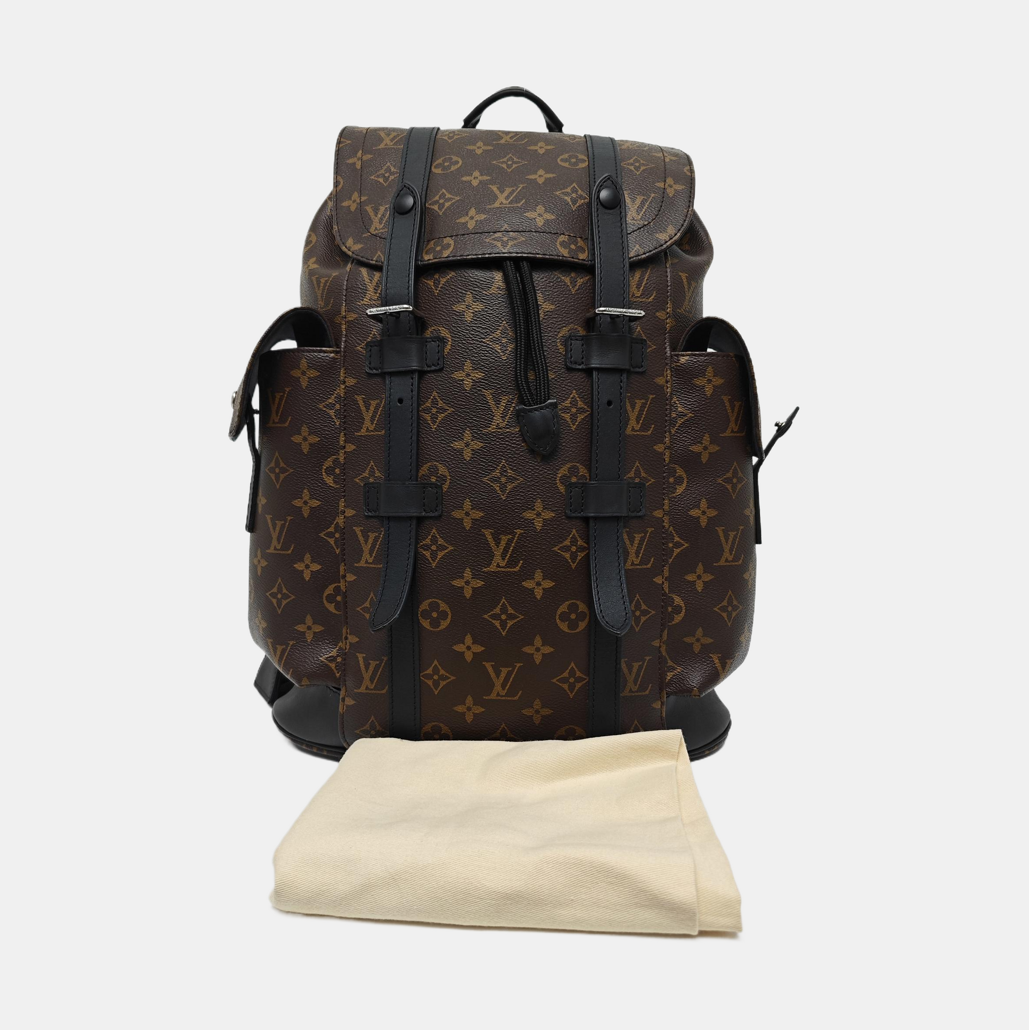 CHRISTOPHER MM Monogram Coated Canvas Brown