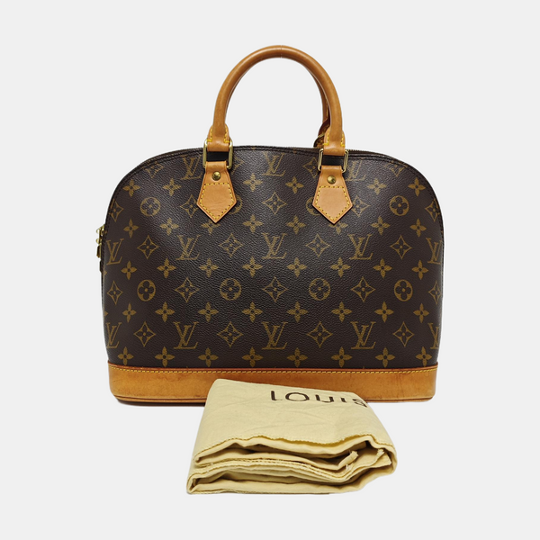 ALMA PM Monogram Coated Canvas Brown