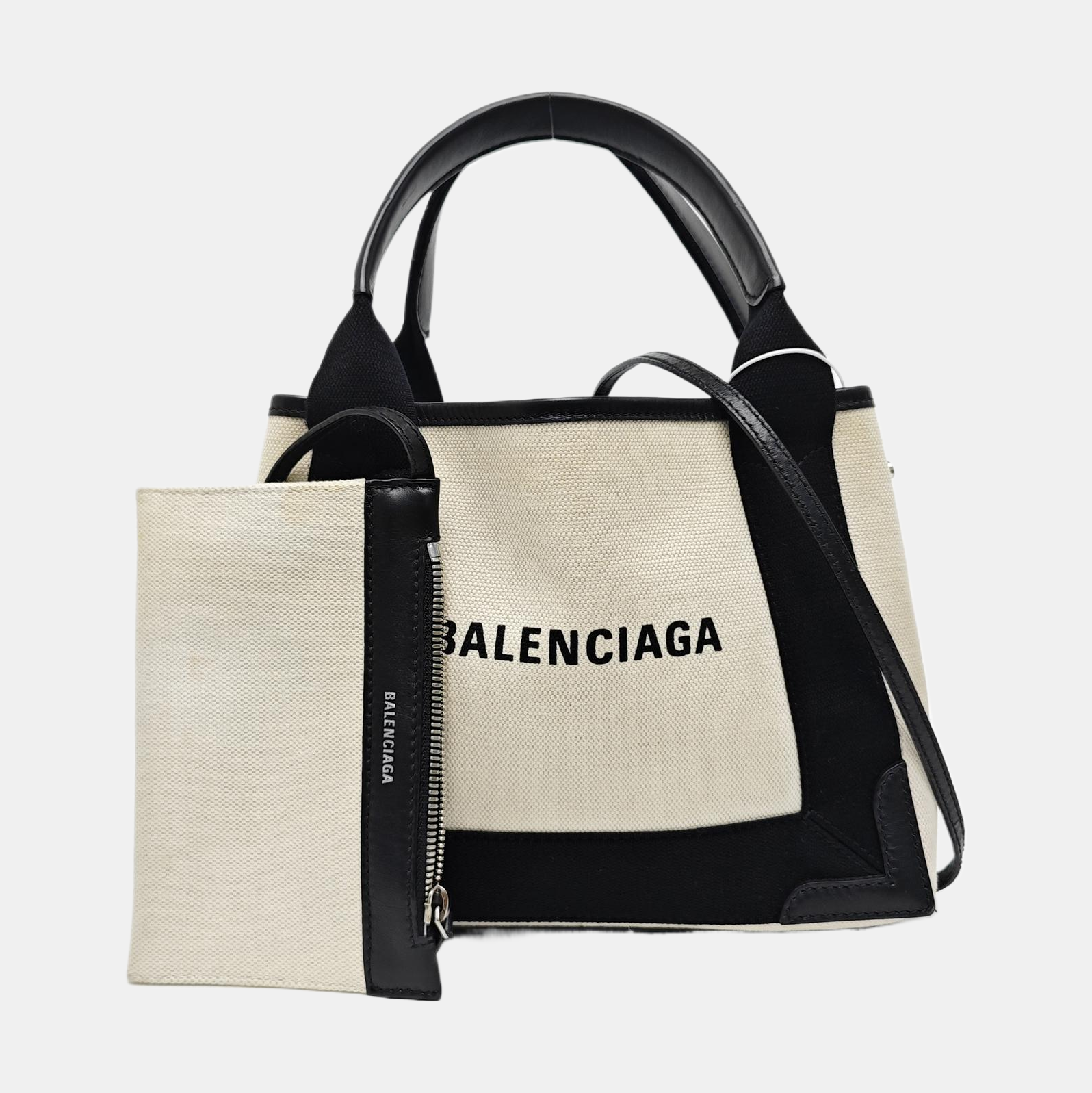 Navy Mini Canvas White