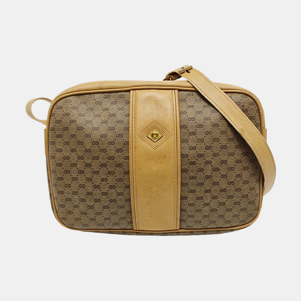 Monogram Coated Canvas Shoulder Bag Brown
