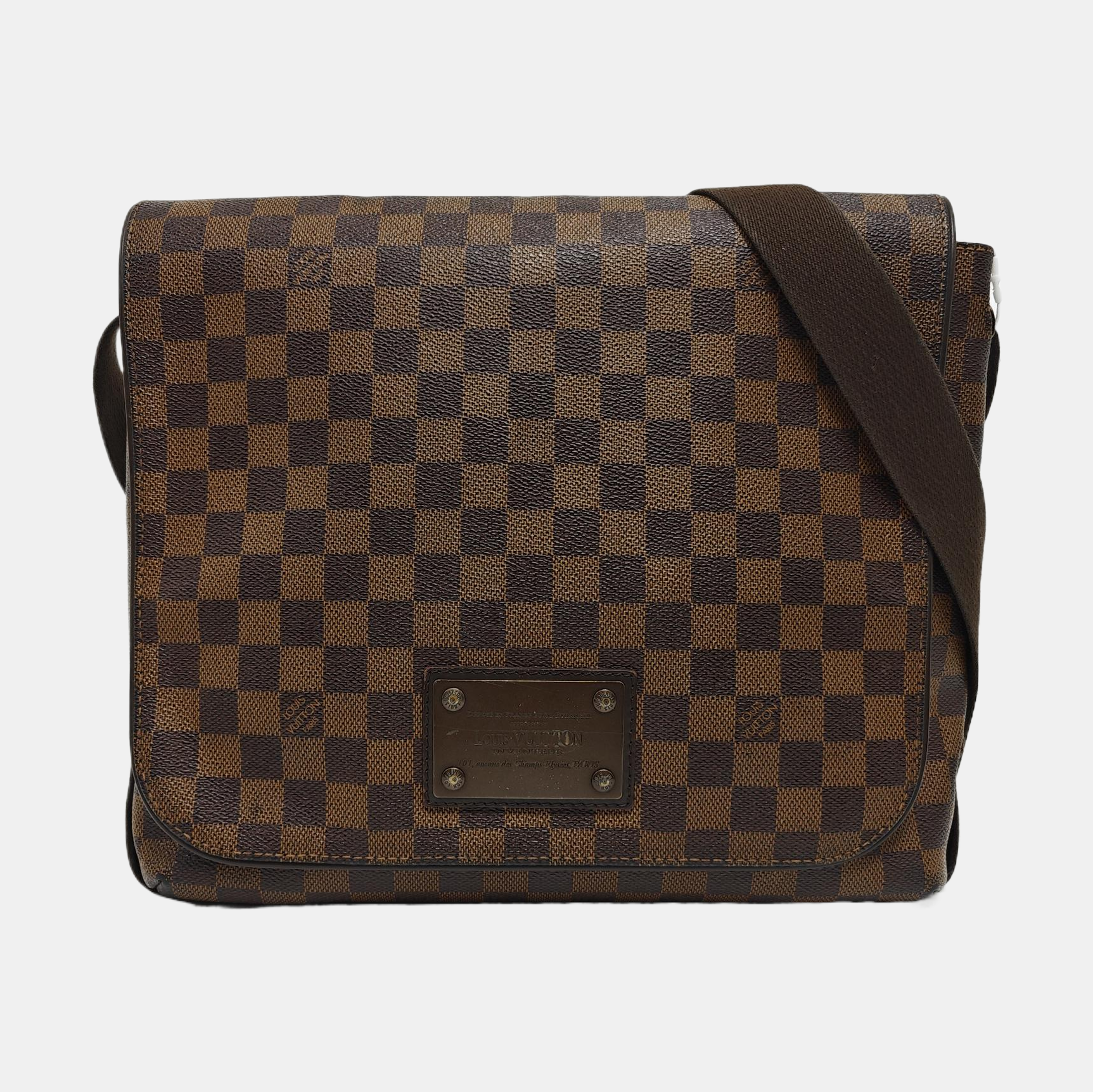 BROOKLYN Damier Ebene Coated Canvas Brown