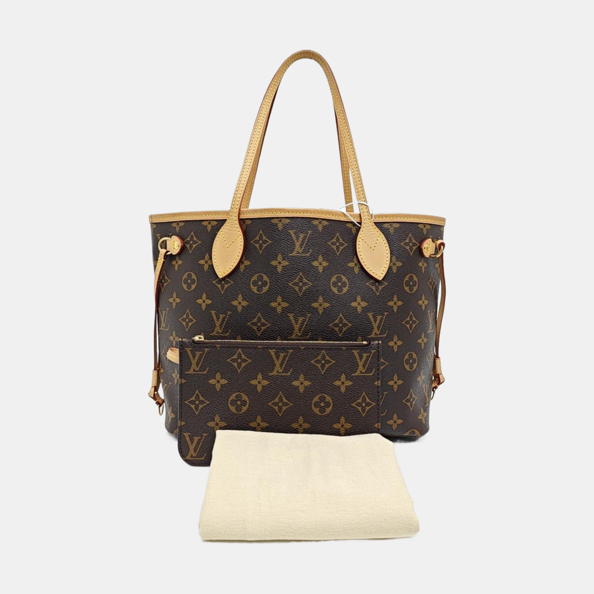 NEVERFULL PM Monogram Coated Canvas Brown