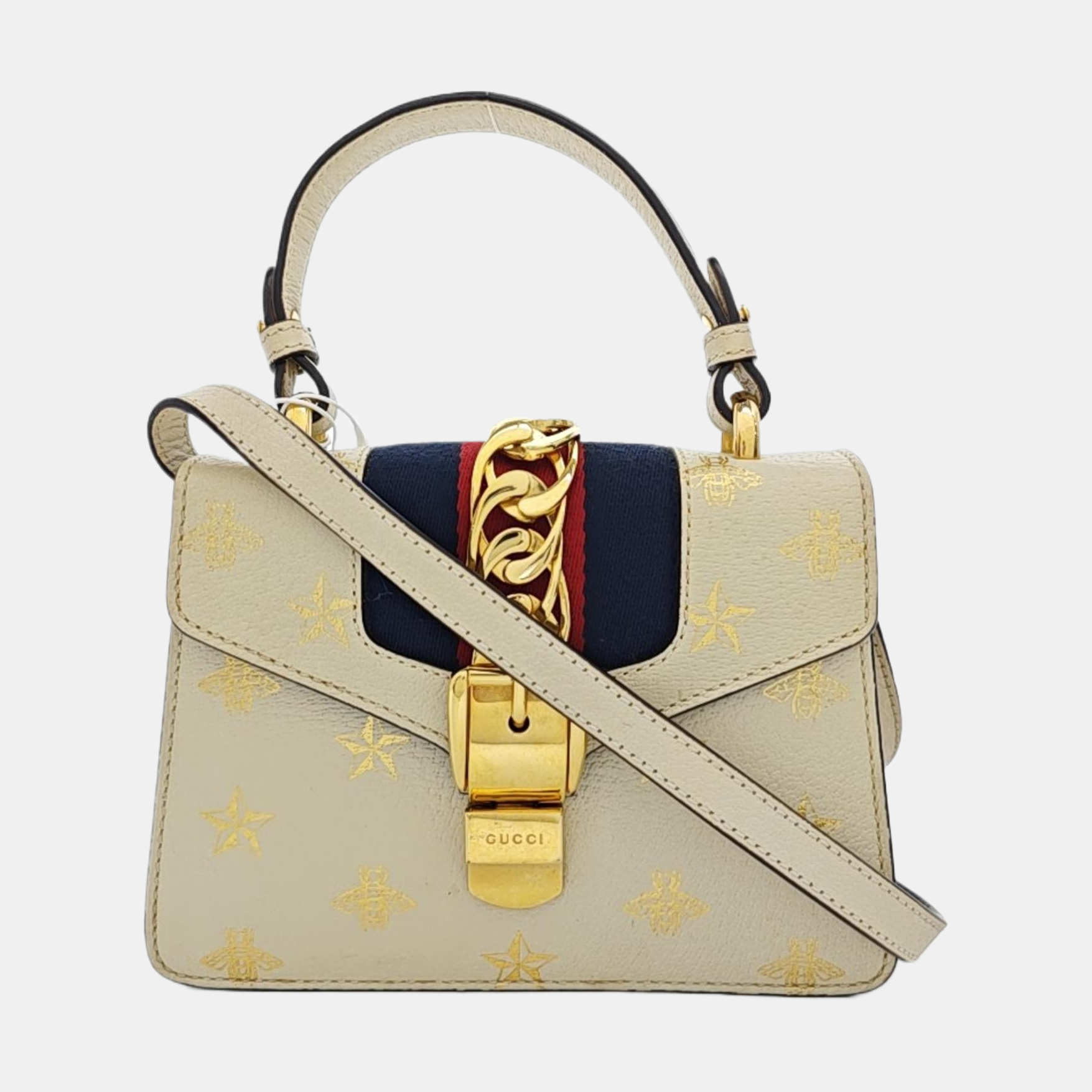 Sylvie Mini Calfskin White