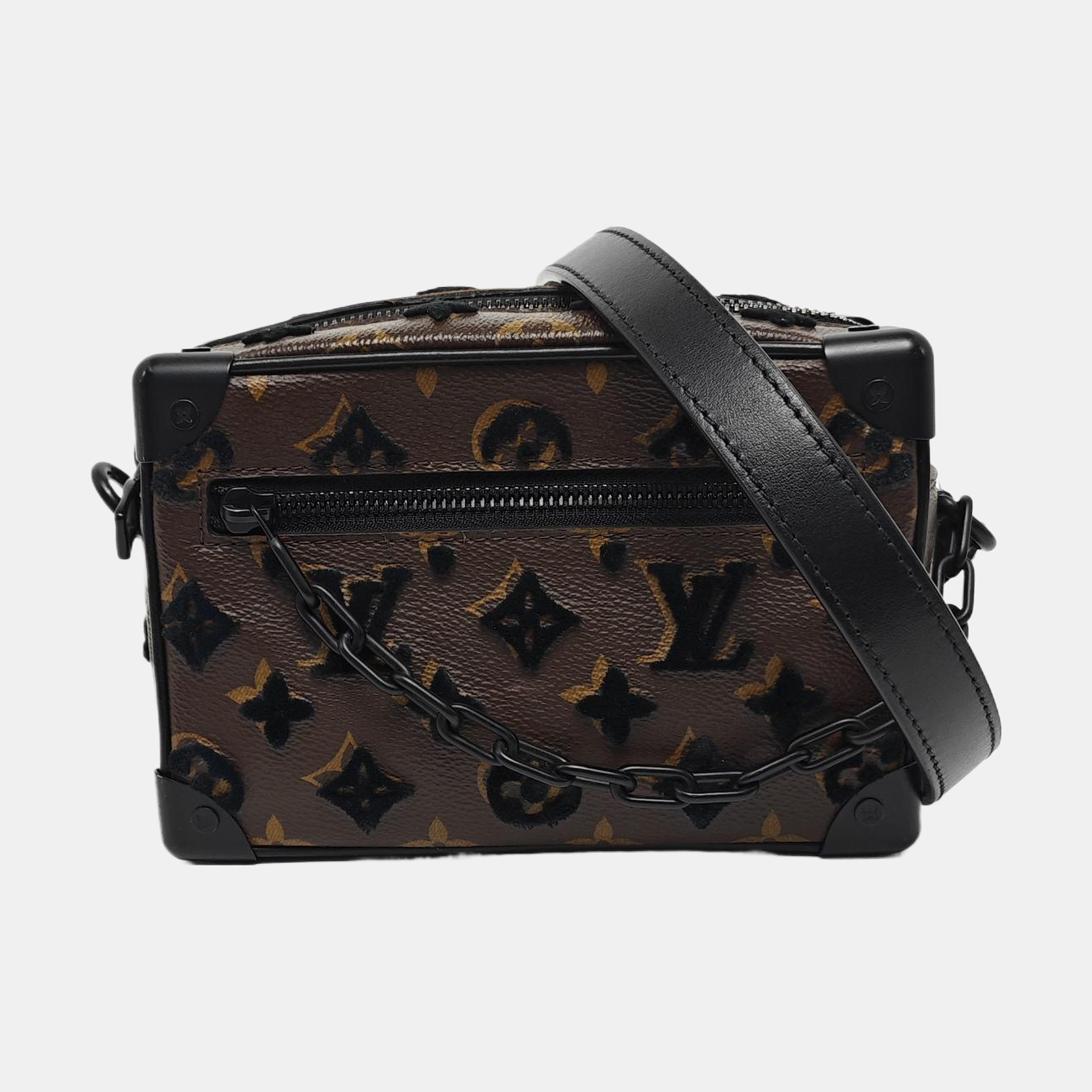 SOFT TRUNK Mini Monogram Coated Canvas Brown