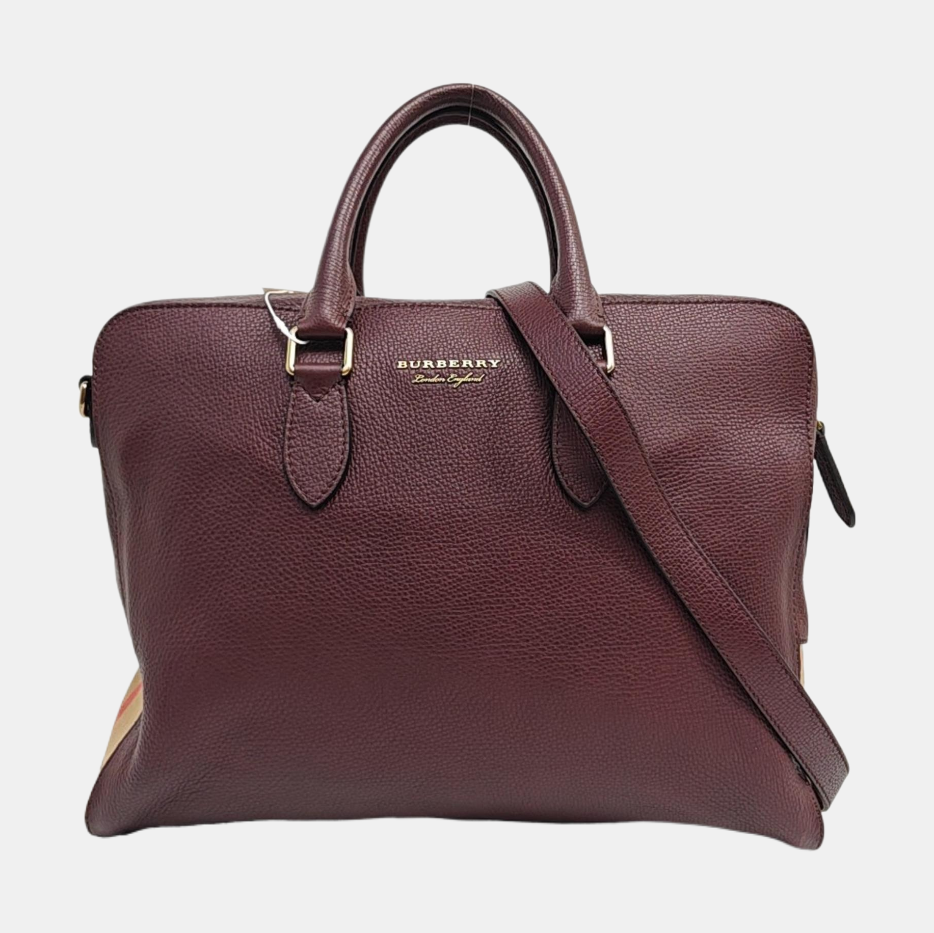 Calfskin Top Handle Bag Purple