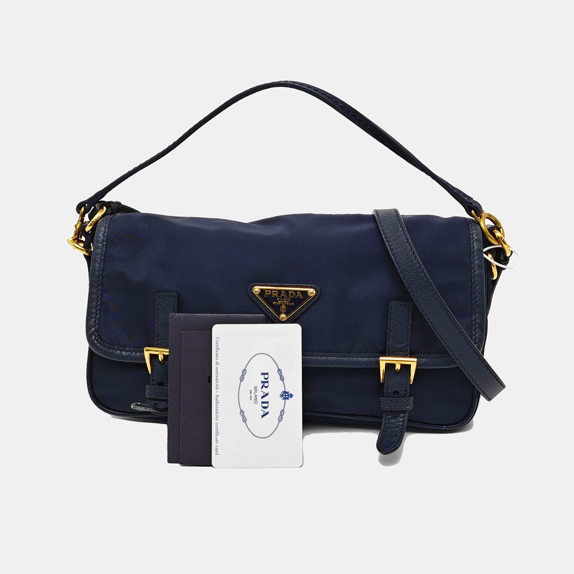 Nylon Crossbody Bag Blue