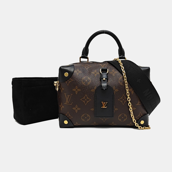 PETITE MALLE Monogram Coated Canvas Brown