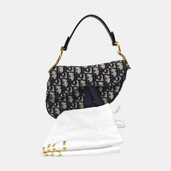 Saddle Mini Oblique Canvas Blue