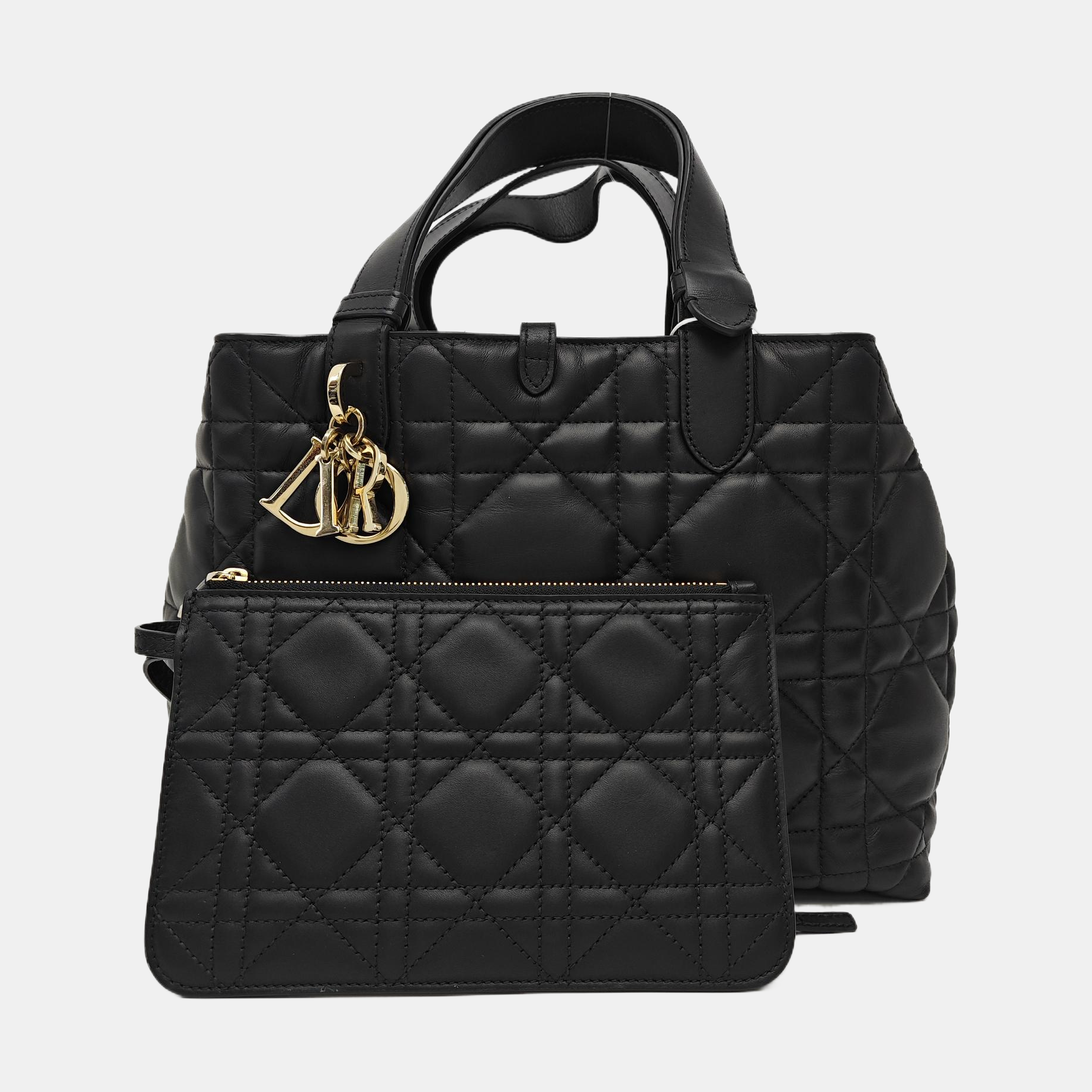 Toujours Medium Cannage Calfskin Black