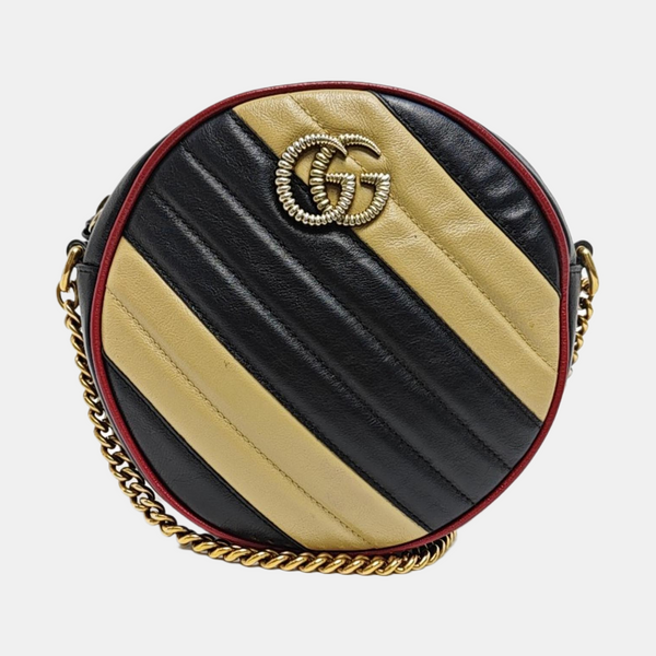 Authenticated pre-owned  GG Marmont Mini Quilted Calfskin Multicolor - Shoulder Bag at Looply
