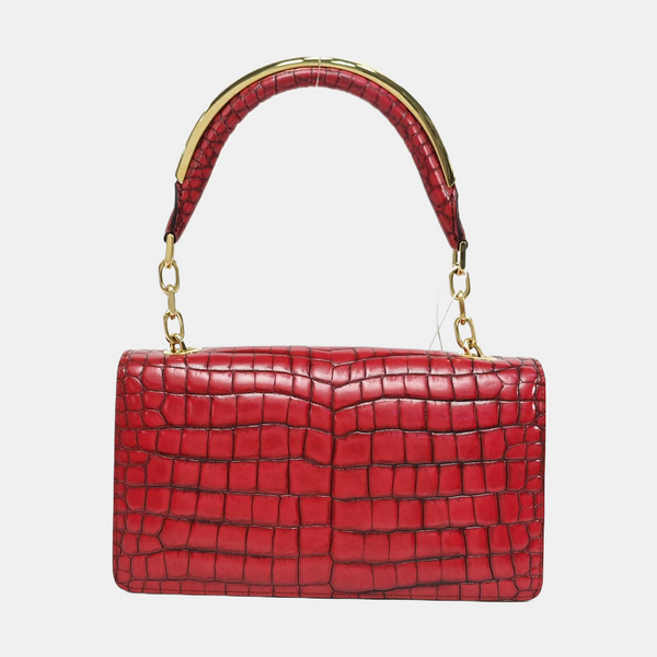 Calfskin Top Handle Bag Red