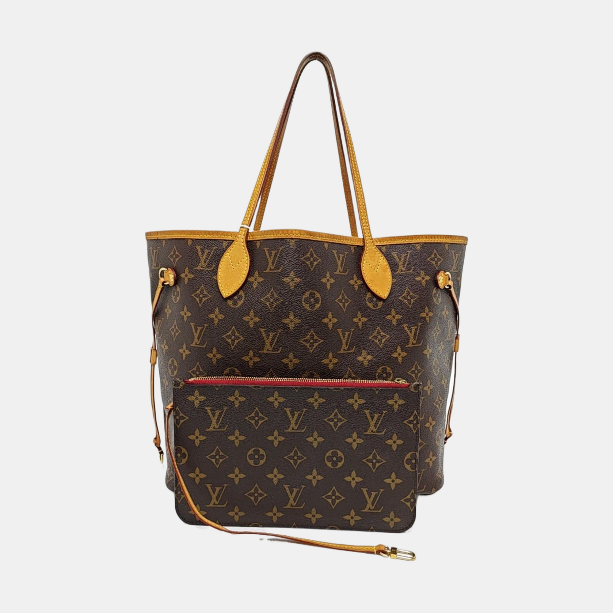 Authenticated pre-owned  NEVERFULL MM Monogram Coated Canvas Brown - Tote Bag at Looply